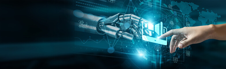 A hand touches the digital marketing network, connecting search engine optimization, social media marketing, content marketing, email marketing, pay-per-click, affiliate marketing, mobile marketing.