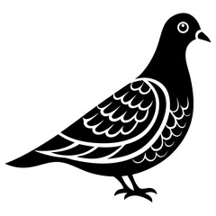 Dove silhouette vector illustration