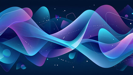 abstract blue background with glowing lines