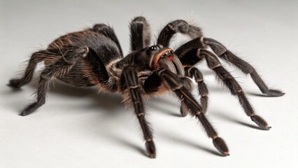 Brazilian Black Tarantula on studio background