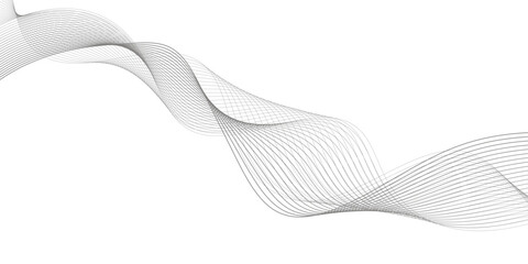 abstract Grey wave line background on white background.	