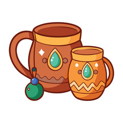 Caly Charm Mugs – Handcrafted Ceramic Mugs with Unique Artistic Boho Designs for Cozy Sips-With charming textures, earthy tones, and boho-inspired designs, each mug brings warmth and personality 