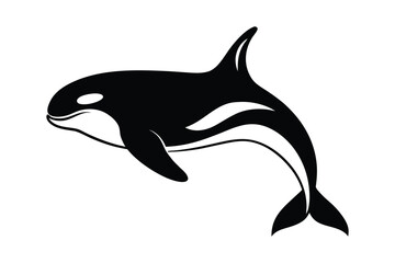 Obraz premium Orca whale silhouette vector bundle, Orca whale silhouette