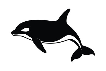 Obraz premium Orca whale silhouette vector bundle, Orca whale silhouette