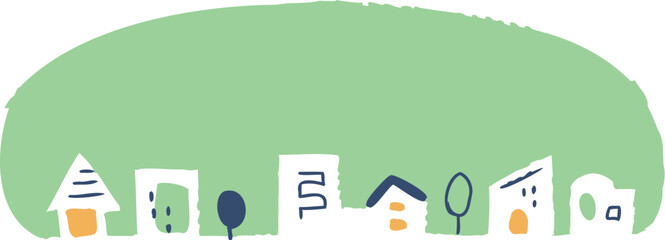 シンプルな街並みの風景