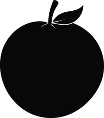 Fototapeta premium tamarillo fruit silhouette vector on white 