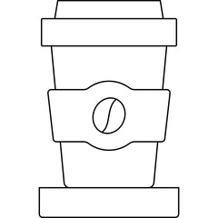 Coffee cup icon single vector illustration 