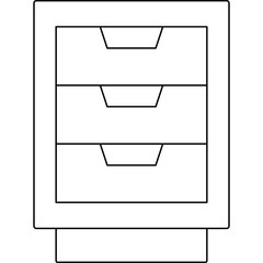 Drawer icon single vector illustration 