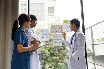 Doctor team engaging in collaborative meeting for health insights