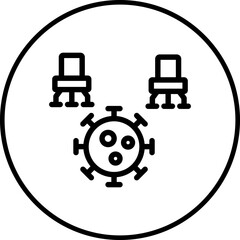 Safe distance icon single vector illustration 