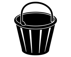 Cleaning Bucket silhouette vector illustration