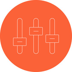 Equalizer icon single vector illustration 