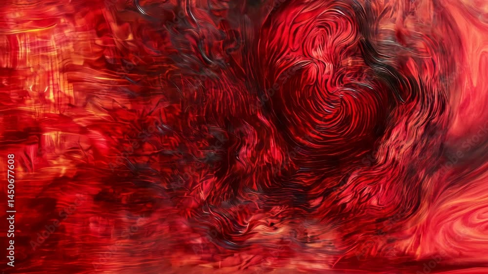 Poster vibrant red abstract motion with dynamic swirling patterns