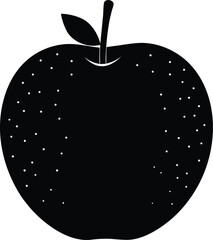 wax apple silhouette vector icon on white 