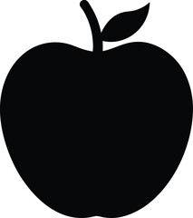 wax apple silhouette vector icon on white 