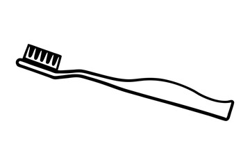 Toothbrush  silhouette vector illustration