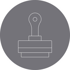 Stamp icon single vector illustration 