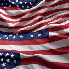 Obraz premium A waving American flag representing freedom, patriotism, and unity across the United States of America