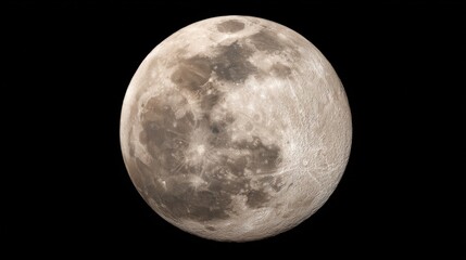 Close-up view of the moon's surface, showcasing its craters and texture against a dark background. A mesmerizing celestial body.