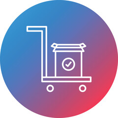 Ready Product Line Gradient Circle Background Icon