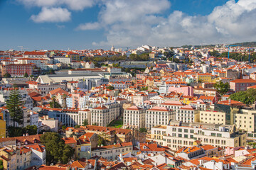 Obraz premium view of the city of lisbon