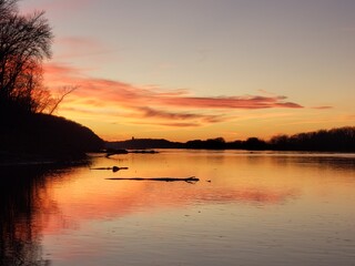 sunset on the river