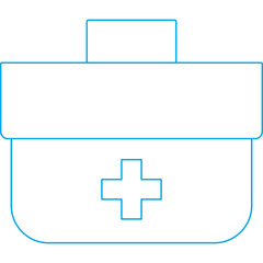 Obraz premium First aid box icon single vector illustration 
