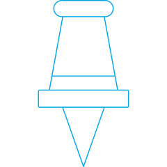 Pin icon single vector illustration 