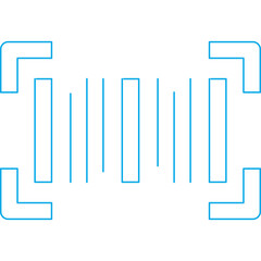 Barcode icon single vector illustration 