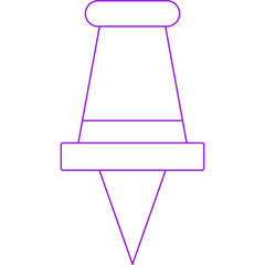 Pin icon single vector illustration 