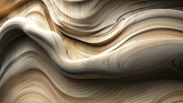 Fluid waves in smooth sandstone patterns unfolding gracefully