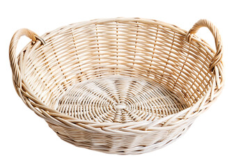Fototapeta premium wicker basket on isolated on white background PNG