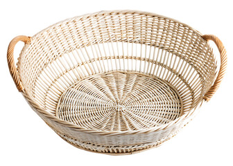 Fototapeta premium wicker basket on isolated on white background PNG