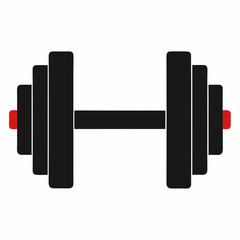 Dumbbell icon silhouette vector illustration