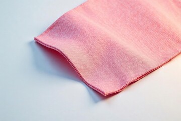 Single fabric flap, smooth texture, white background, material, shot