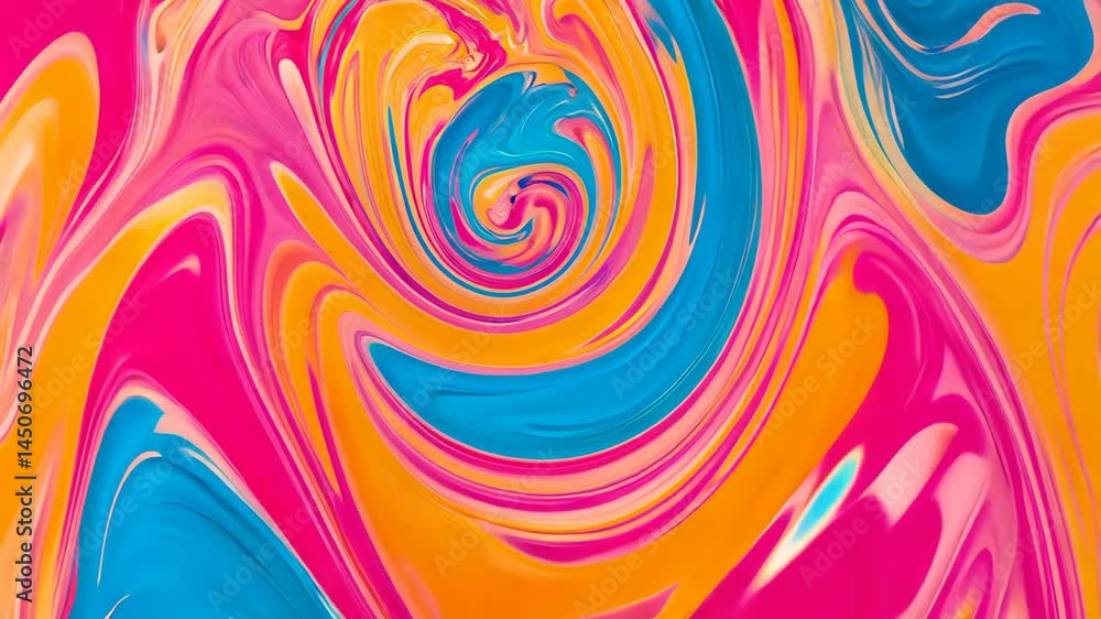 Poster mesmerizing swirls: dynamic colorful paint rotation