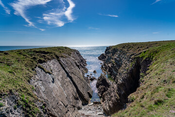 Walking around The Range coastal path Anglesey