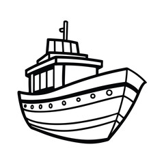 Obraz premium vector illustration of a ship