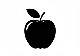 Black apple fruit vector graphic on white background