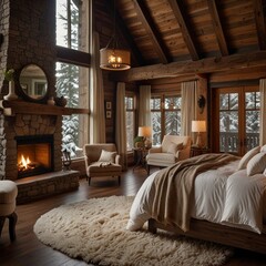 Cozy Mountain Cabin Bedroom