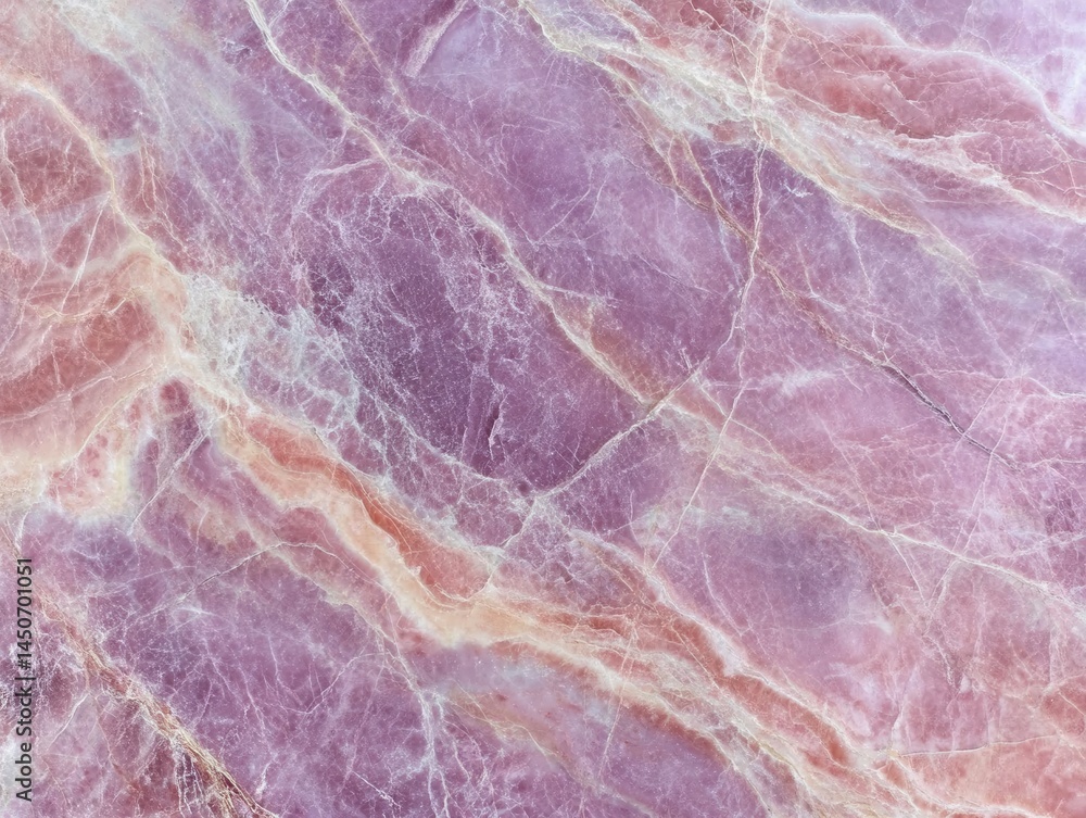 Poster captivating close up of a pink marble stone texture with intricate veins and patterns creating a lux