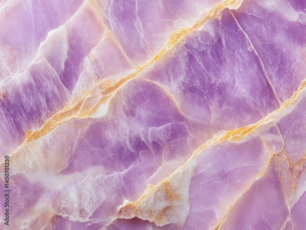 Poster captivating close up of violet amethyst stone texture showcasing natural patterns and golden veins c