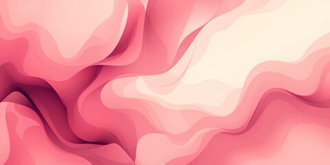 Obraz premium Abstract pink and white fluid design with curved shapes and layered color gradients art