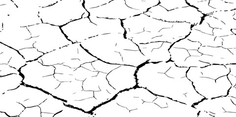 abstract grunge vector illustration.Cracked concrete rock black and white vector background.Distressed Overlay Texture.
