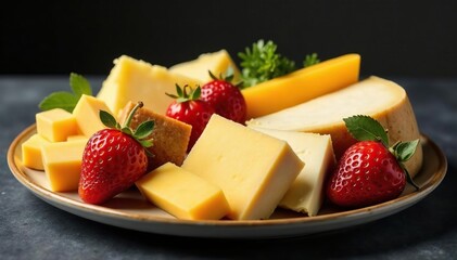 Elegant cheese platter, gourmet cheeses, stark white , cheese, appetizer, isolated