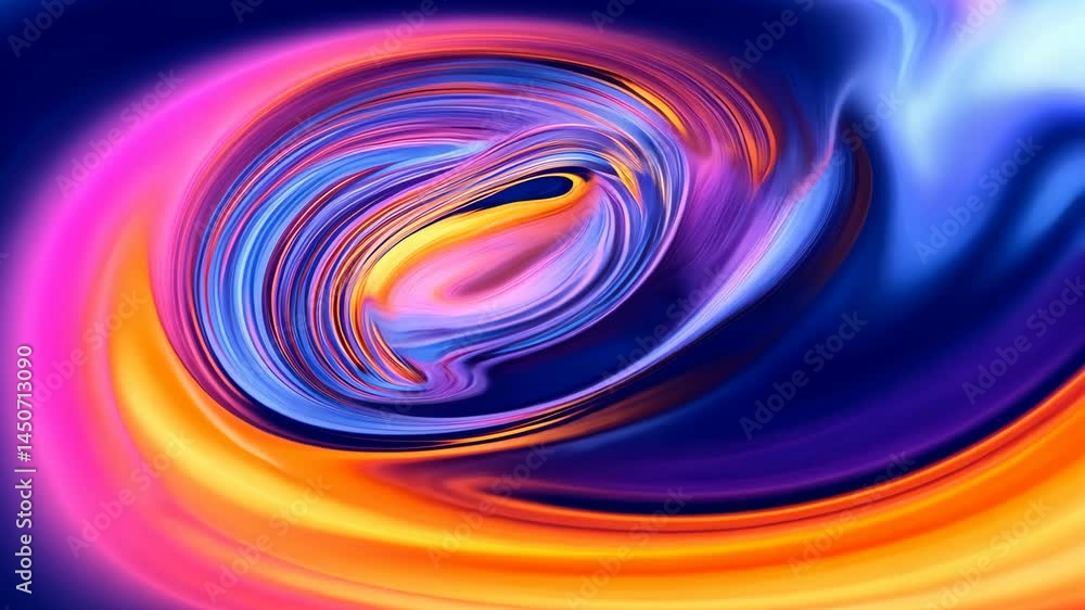 Poster mesmerizing flow of vivid swirls: captivating abstract motion in dynamic hues
