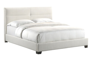 Obraz premium modern bed isolated on white background PNG