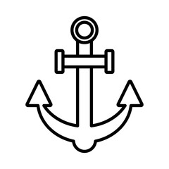 Anchor icon isolated on white background. Vector illustration eps 10