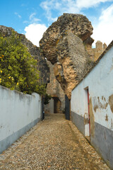 View of castle in Serpa, Portugal.