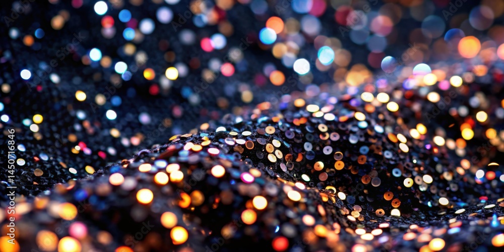 Aufkleber A shimmering wave of colorful sequins, reflecting a kaleidoscope of light and creating a dazzling, festive backdrop
